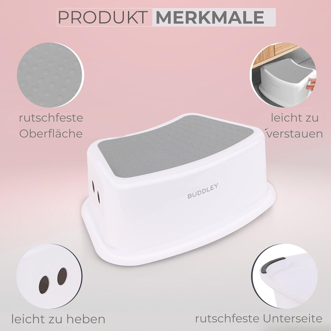 BUDDLEY PP Step Stool Birman (2er Set) – Tritthocker Kinder, Toilette Kinder, Tritthocker Toilette,