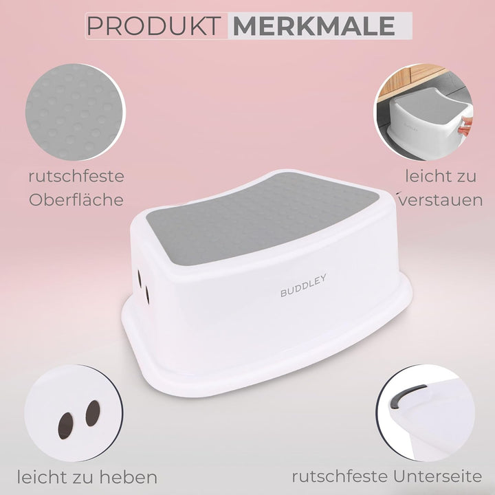 BUDDLEY PP Step Stool Birman (2er Set) – Tritthocker Kinder, Toilette Kinder, Tritthocker Toilette,