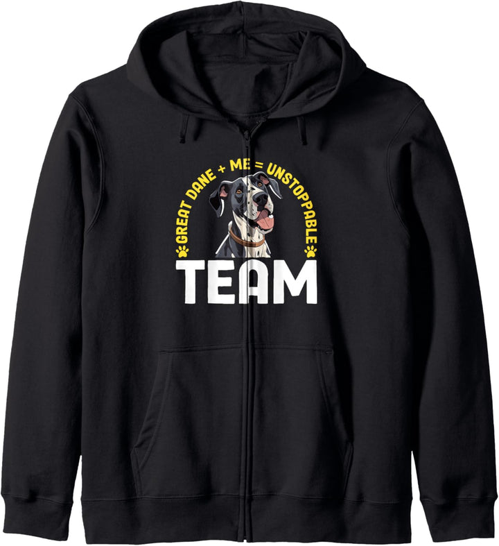 Great Dane and me unstoppable Team Deutsche Dogge Kapuzenjacke