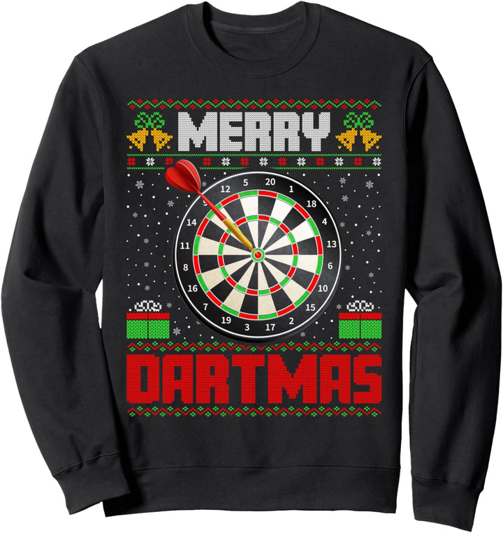 Funny Darts Merry Dartmas Xmas Santa Ugly Darts Weihnachten Sweatshirt