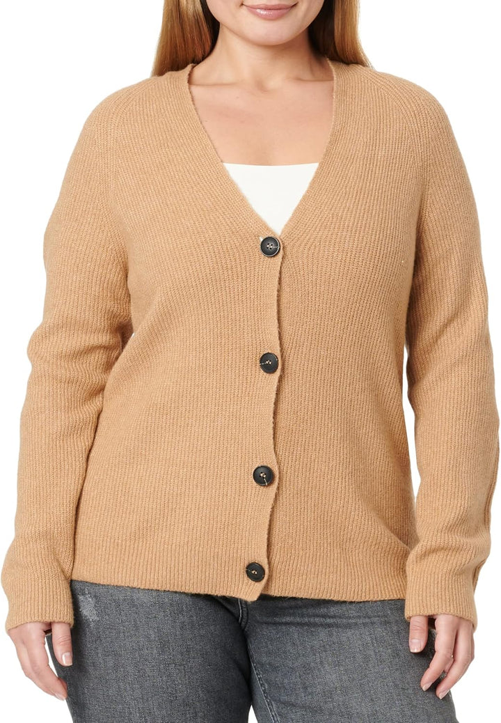 TOM TAILOR Damen Basic Cardigan XL 30263 - Soft Light Camel Melange, XL 30263 - Soft Light Camel Mel