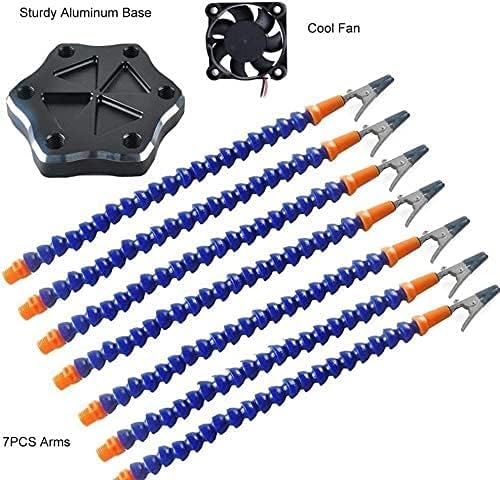 Lötstation Werkzeug mit 6 Helfende Hände, dritte Pana Hand (6 Arme, rutschfeste Aluminiumbasis, eing