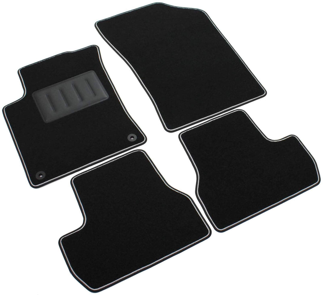 Das Teppich Auto, sprint00603, FuÃŸmatten Teppiche Schwarz rutschfest, verstÃ¤rkter Rand, zweifarbig