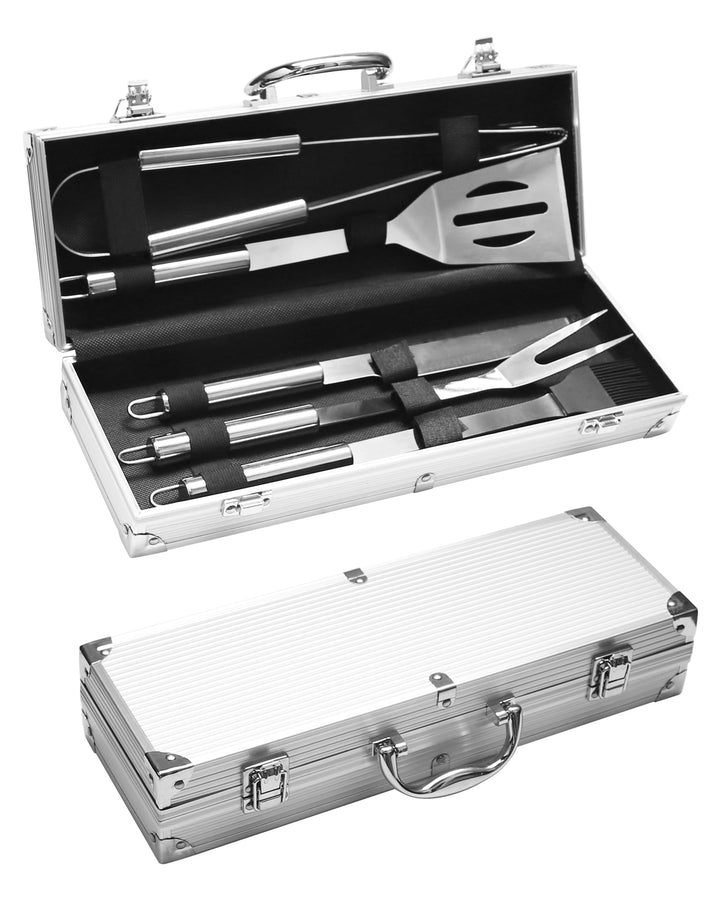 5PCS Edelstahl Grillset für Geschenk - BBQ Grillbesteck Set Edelstahl Grillzubehör-Set Grillset Für