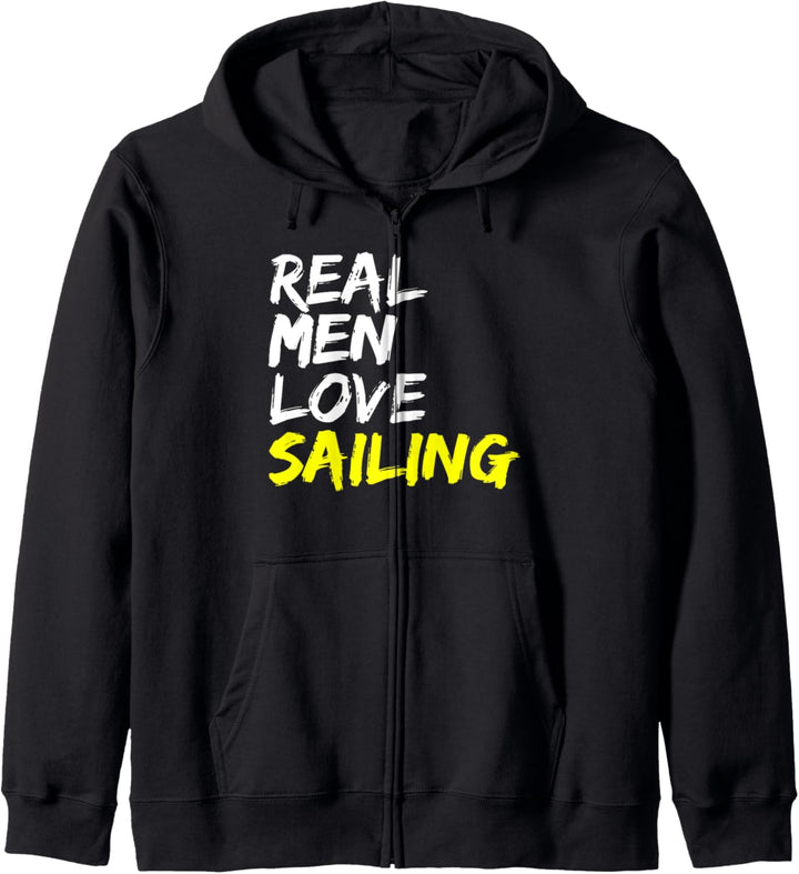 Segelschein Schiff Kapitän Real Men Love Sailing Segeln Kapuzenjacke