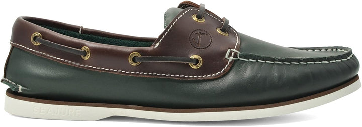 Seajure Herren Bootsschuhe Guayedra Grün und Braun Leder 44 EU Grün, 44 EU Grün