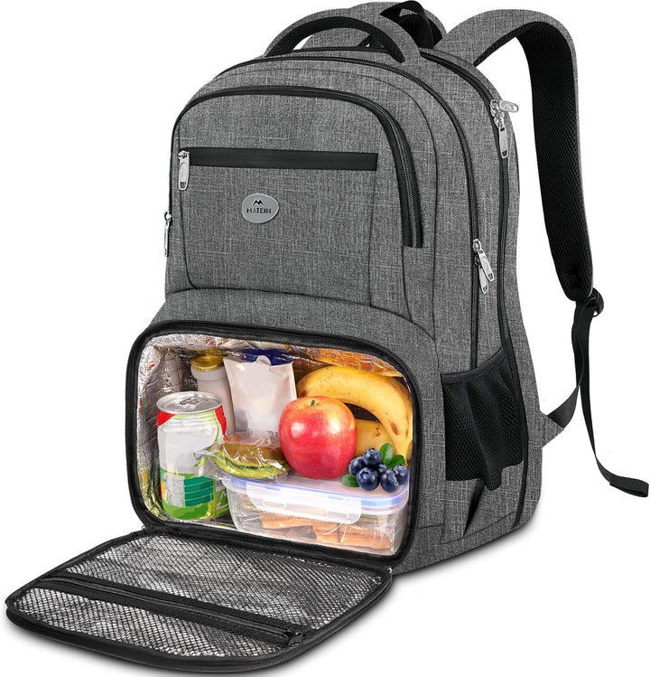 MATEIN Laptop Rucksack mit Kühlfach, Lunch Rucksack Reiserucksack Herren mit USB Ladeanschluss, Anti