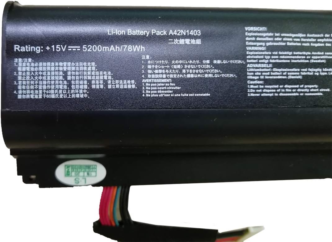 WYGUO A42N1403 Ersatzakku für ASUS ROG GFX71JY 17.3" GFX71JY4710 G751 G751J G751J-BHI7T25 Serie A42L