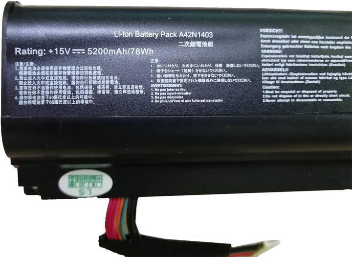 WYGUO A42N1403 Ersatzakku für ASUS ROG GFX71JY 17.3" GFX71JY4710 G751 G751J G751J-BHI7T25 Serie A42L