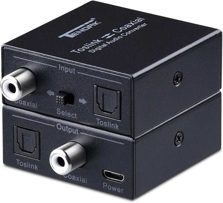 Tendak Bidirektionaler Optische SPDIF Toslink zu Koaxial Digital Audio Converter, Koaxial zu Optisch