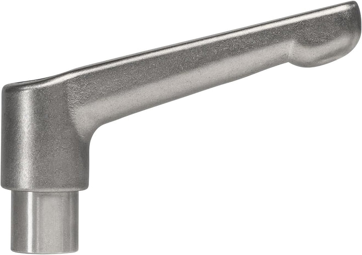 Ganter Normelemente GN 300.5-78-M8-32-IS Edelstahl-Klemmhebel mit Gewindeschraube, silber, Gewinde: