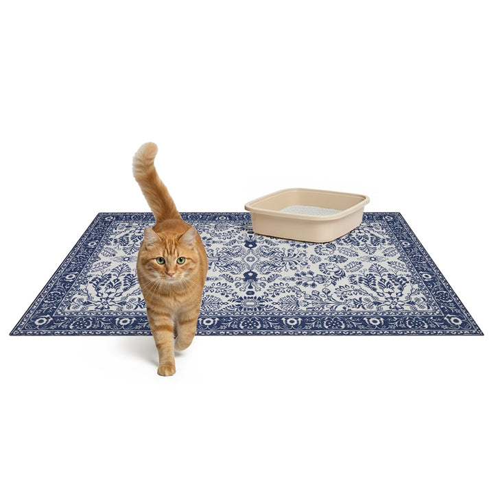 Lovewag Katzenstreumatte 2er-Pack – Extra gross 91,4 x 121,9 cm, maschinenwaschbar, leicht zu reinig