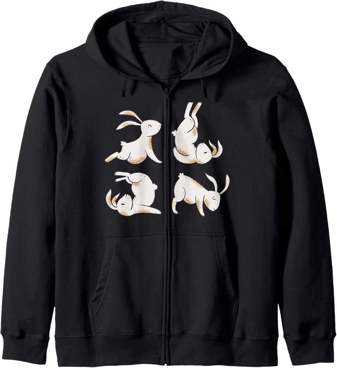 Hasen Yoga Meditation Sport Yoga Posen Kaninchen Kapuzenjacke