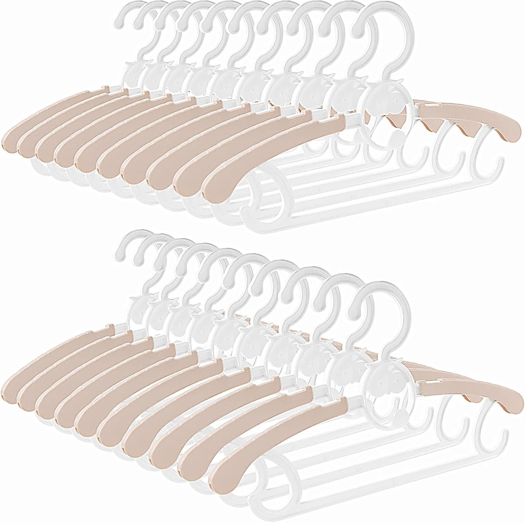 Spesh 20 Stücke Kinderkleiderbügel 29-40cm Verstellbare Baby Kleiderbügel mit Stapelbaren Haken Ruts