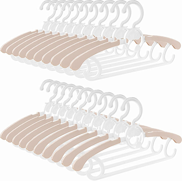 Spesh 20 Stücke Kinderkleiderbügel 29-40cm Verstellbare Baby Kleiderbügel mit Stapelbaren Haken Ruts