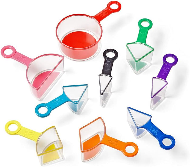 Learning Resources Rainbow Fraction Messbecher Satz von 9 Fraktionen Manipulative, Kinder Messbecher
