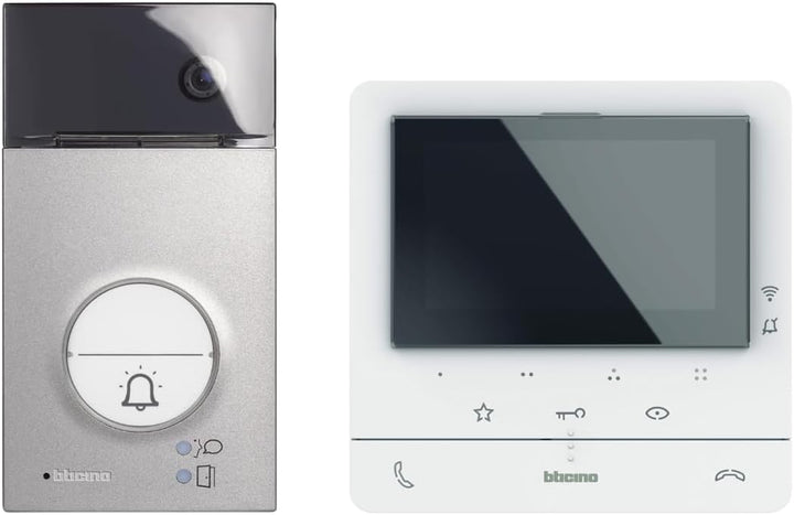 BTICINO, Flex ONE 2-Draht Videosprechanlagen WLAN Set, Classe 100 X16E mit 5" LCD-Display, 105° Weit