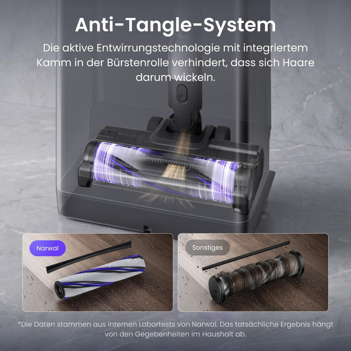 NARWAL V50 Cube Akku‑Staubsauger mit Auto‑Empty‑Absaugstation, Grau, V50 Cube