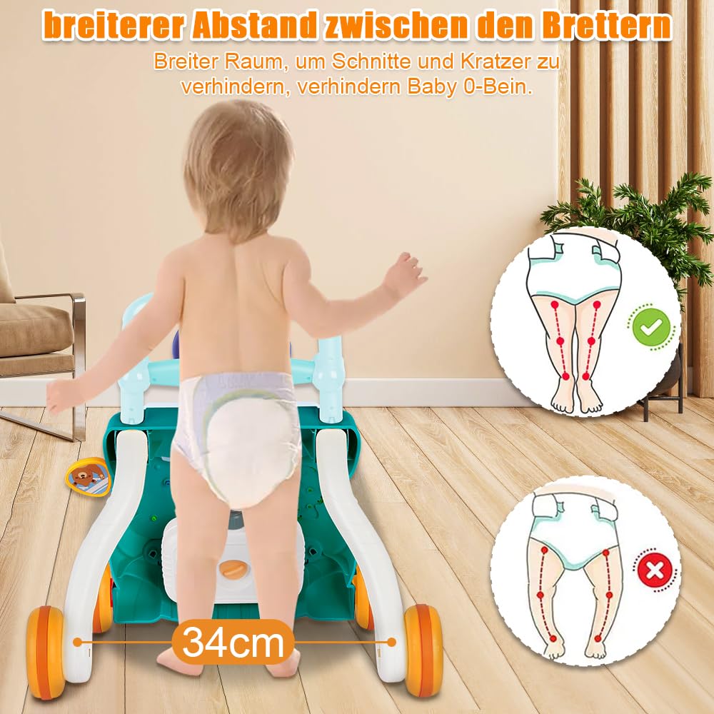 Lauflernhilfe für Babys, Kinderwagen, Frühlernzentrum für Babys, multifunktionales Lernspielzeug für