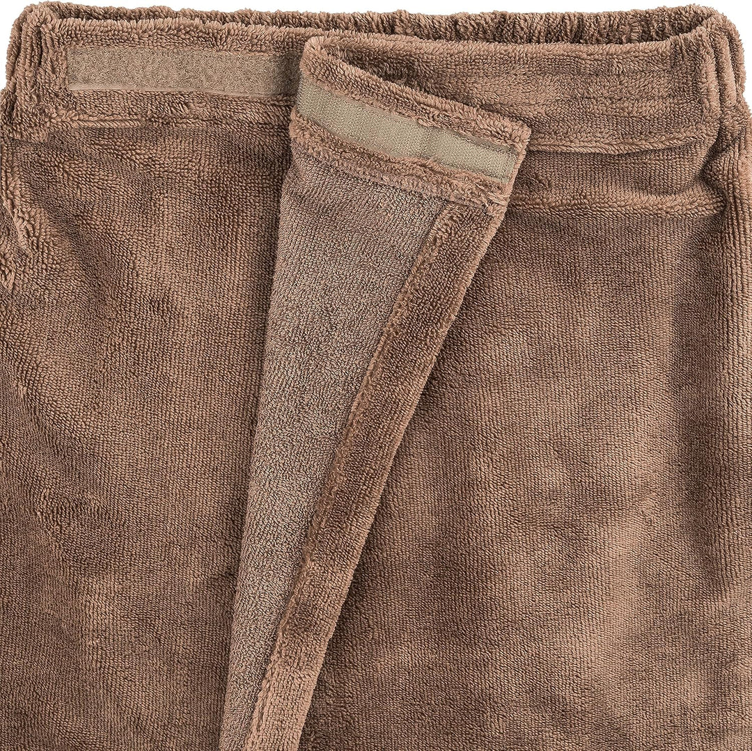 Floringo Luxus Saunakilt/Sauna-Kilt Twin-Star Damen mit Klettverschluss und aufgesetzter Tasche - br