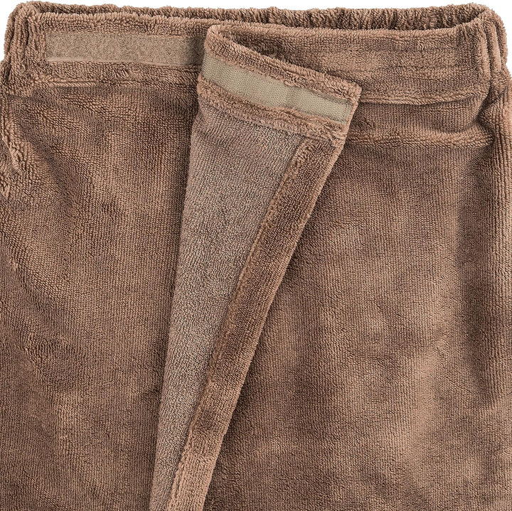 Floringo Luxus Saunakilt/Sauna-Kilt Twin-Star Damen mit Klettverschluss und aufgesetzter Tasche - br
