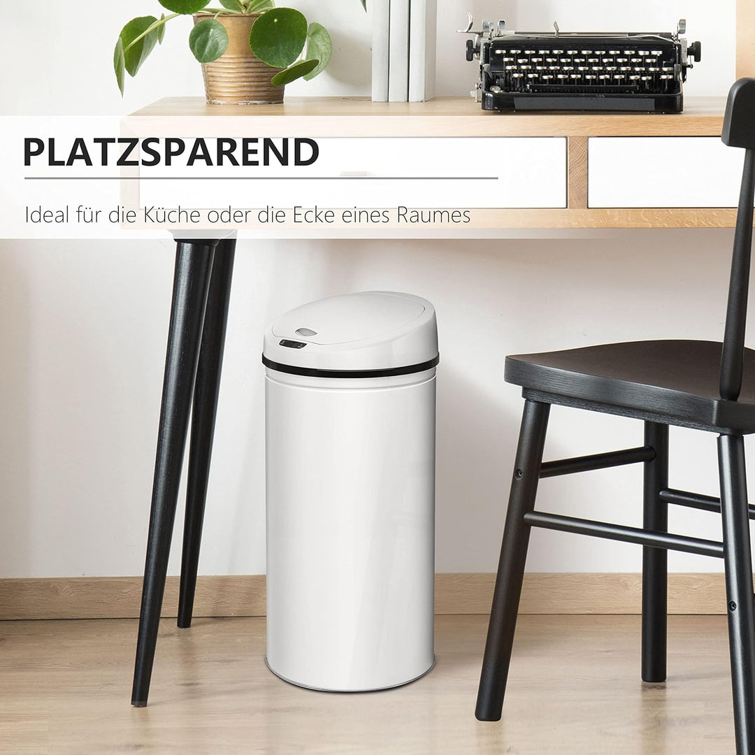 Ribelli Edelstahl Mülleimer 40 Liter - Abfalleimer mit Sensor - automatisches Öffnen und Schliessen