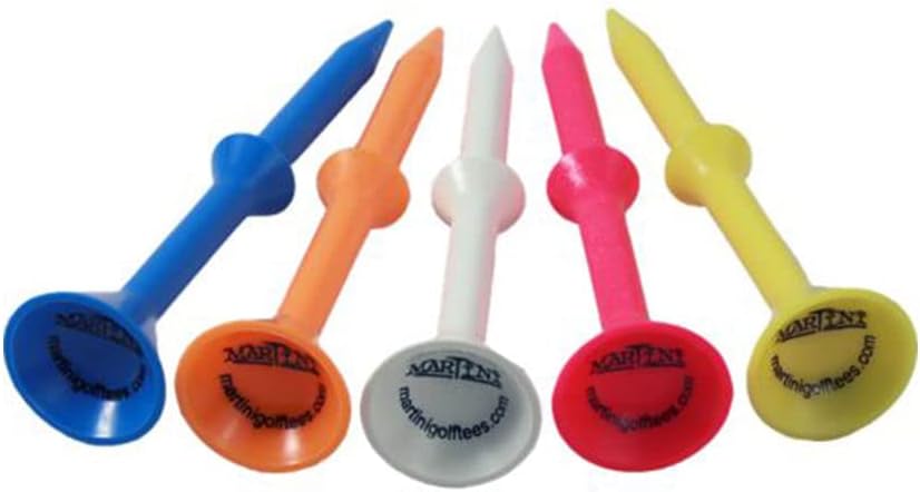 Martini Tees Unisex-Erwachsene Martini Step-Up Golf-Tees, 8,9 cm, Mehrfarbig, 5 Stück, Original Vers
