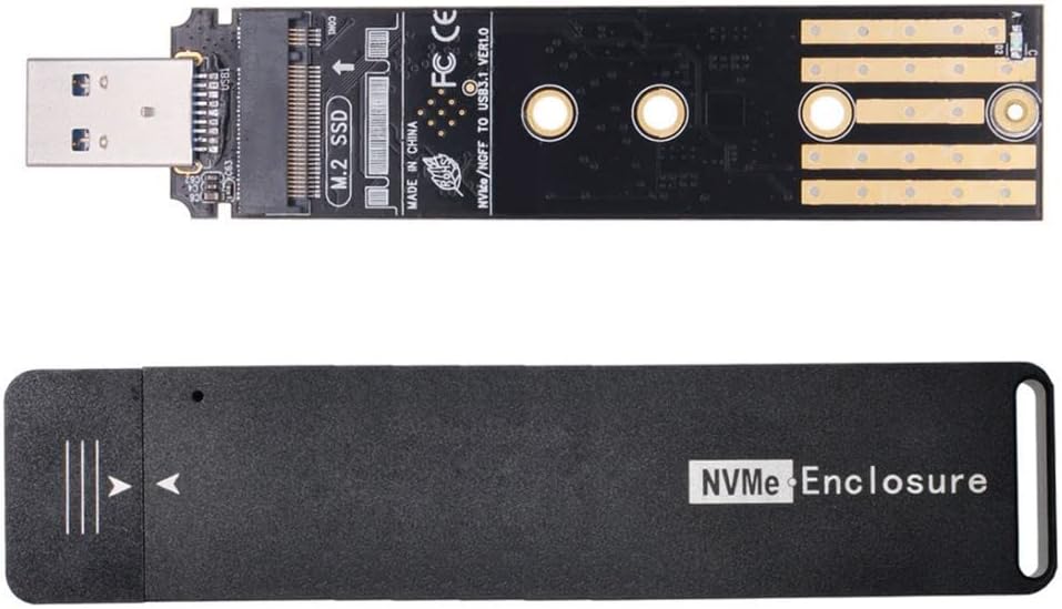 CY M.2 auf USB 3.1 Adapter,NVME M-Key M.2 NGFF SATA SSD auf USB 3.0 Type A Konverter Adapter RTL9210