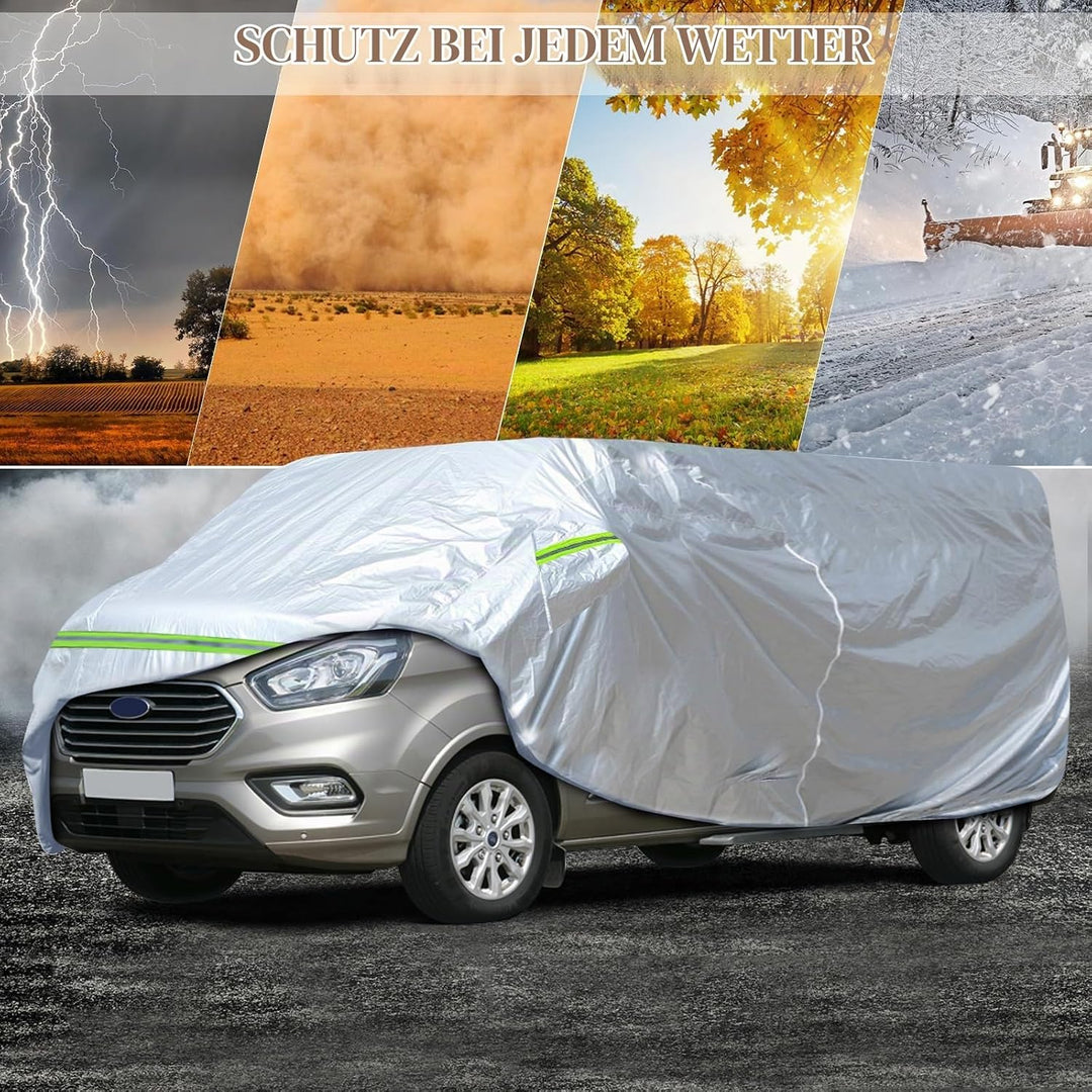 Autoabdeckung Vollgarage Ersatz für Ford Transit Custom L1H1 2012-2022, 300D Allwetter Autoabdeckung