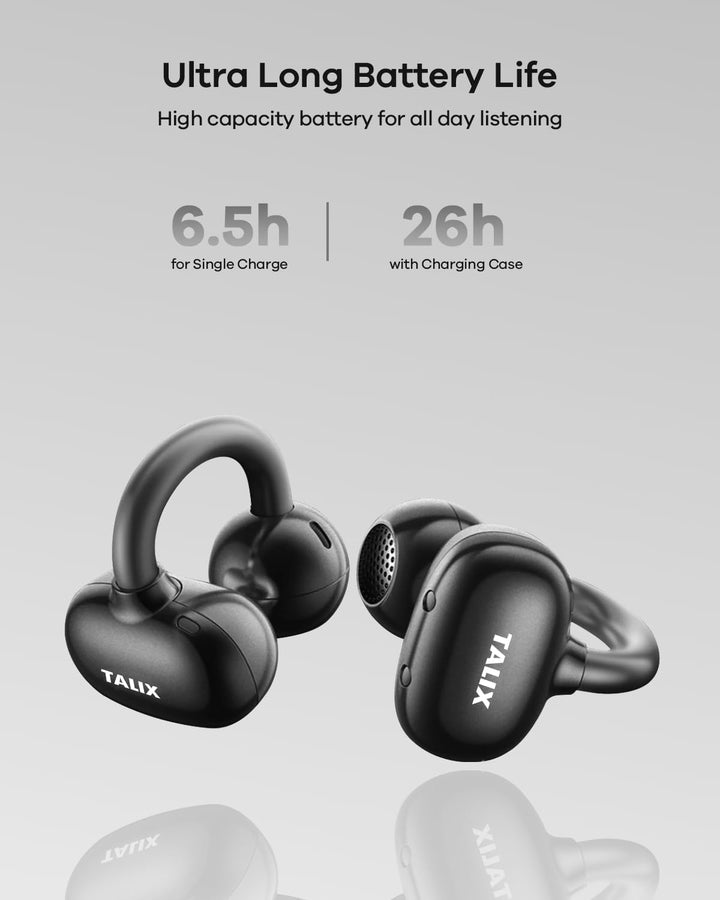 TALIX Ultra X6 Open Ear Kopfhörer,kabellose kopfhörer mit Innovatives Clip-Design, Clip On Earbuds m