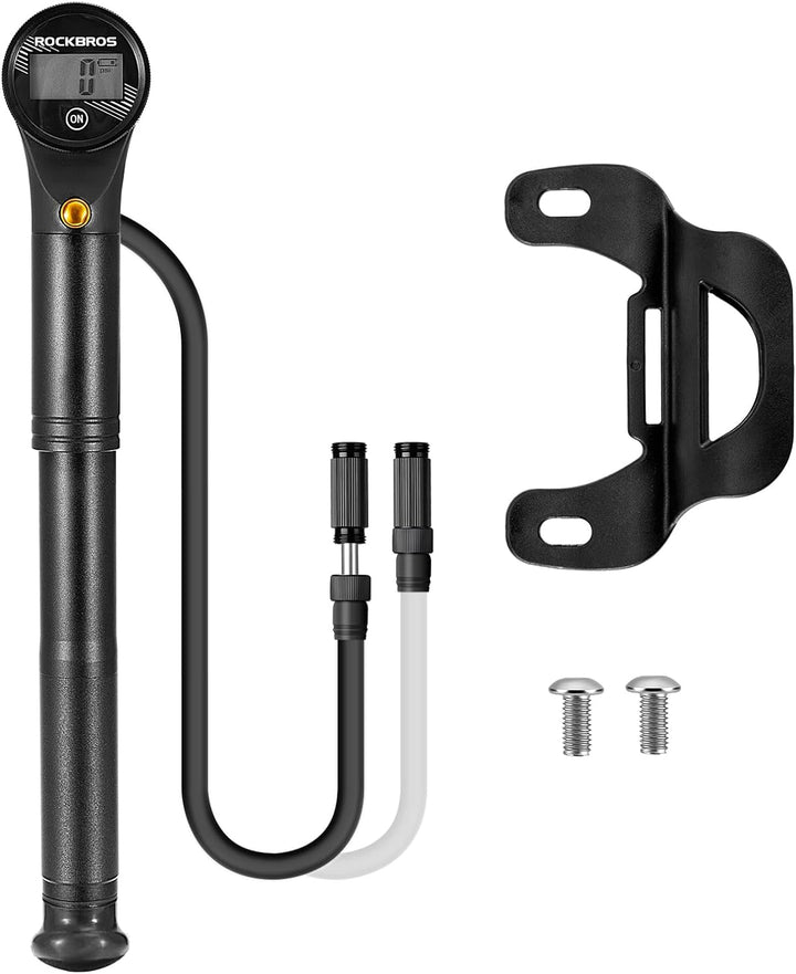 ROCKBROS Fahrradpumpe Luftpumpe Mini Pumpe Fahrrad Max. 320PSI Hochdruck Presta&Schrader Luftdruck E