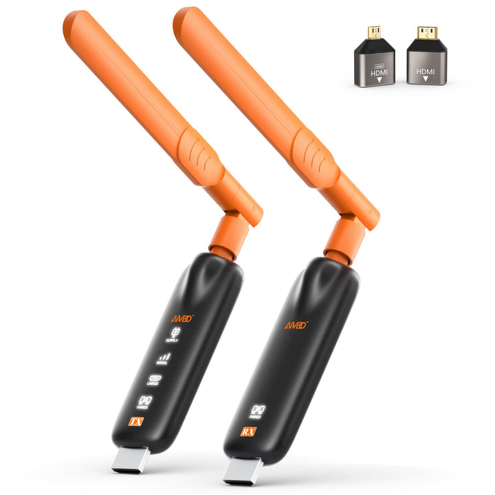 2026 AIMIBO Wireless HDMI Transmitter and Receiver, Funkübertragung auf bis zu 6 TVs (50m), 4K Input