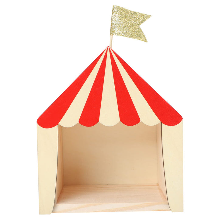 Ciieeo Zirkus Chalet Zirkus Hütte Ornament Holz Zirkus Hütte Zirkus Ornament Deko Kinderzimmer Dekor