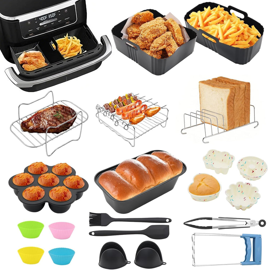 Airfryer Zubehör für Philips Dual Basket Airfryer 3000/5000 Serie 9L Food Grade Airfryer Silikonform
