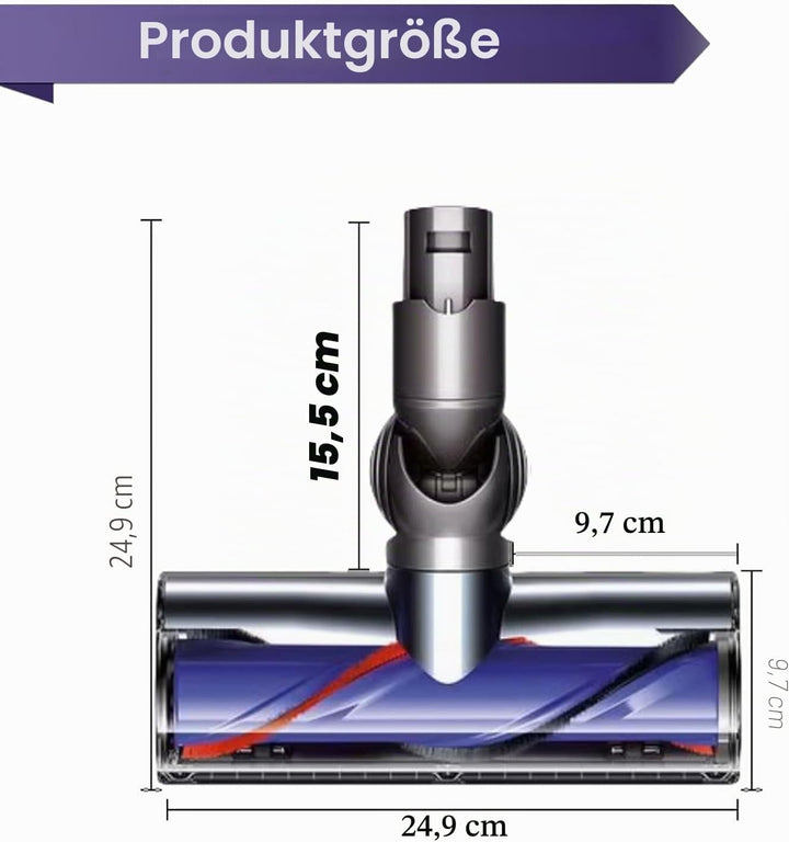 Ersatzbürstenkopf für Dyson V12 Detect Slim und V10 Digital Slim, mit austauschbarem Direktantriebsr
