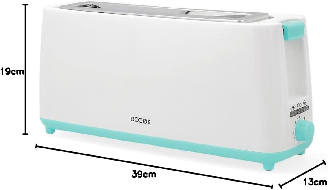Dcook Gallery Toaster mit langem Schlitz, 800 W, Weiss