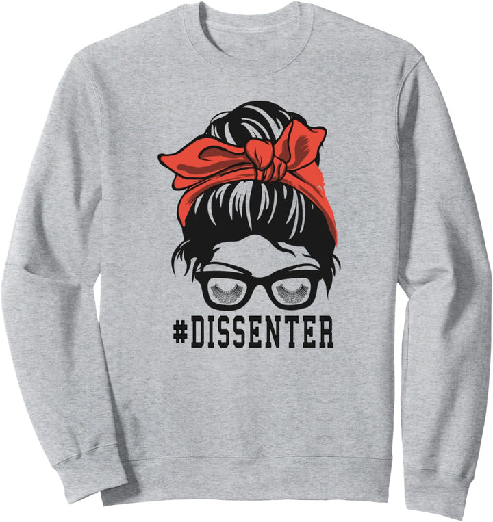Dissenter Woman mit Bandana Ruth Bader Ginsburg Kragen Sweatshirt