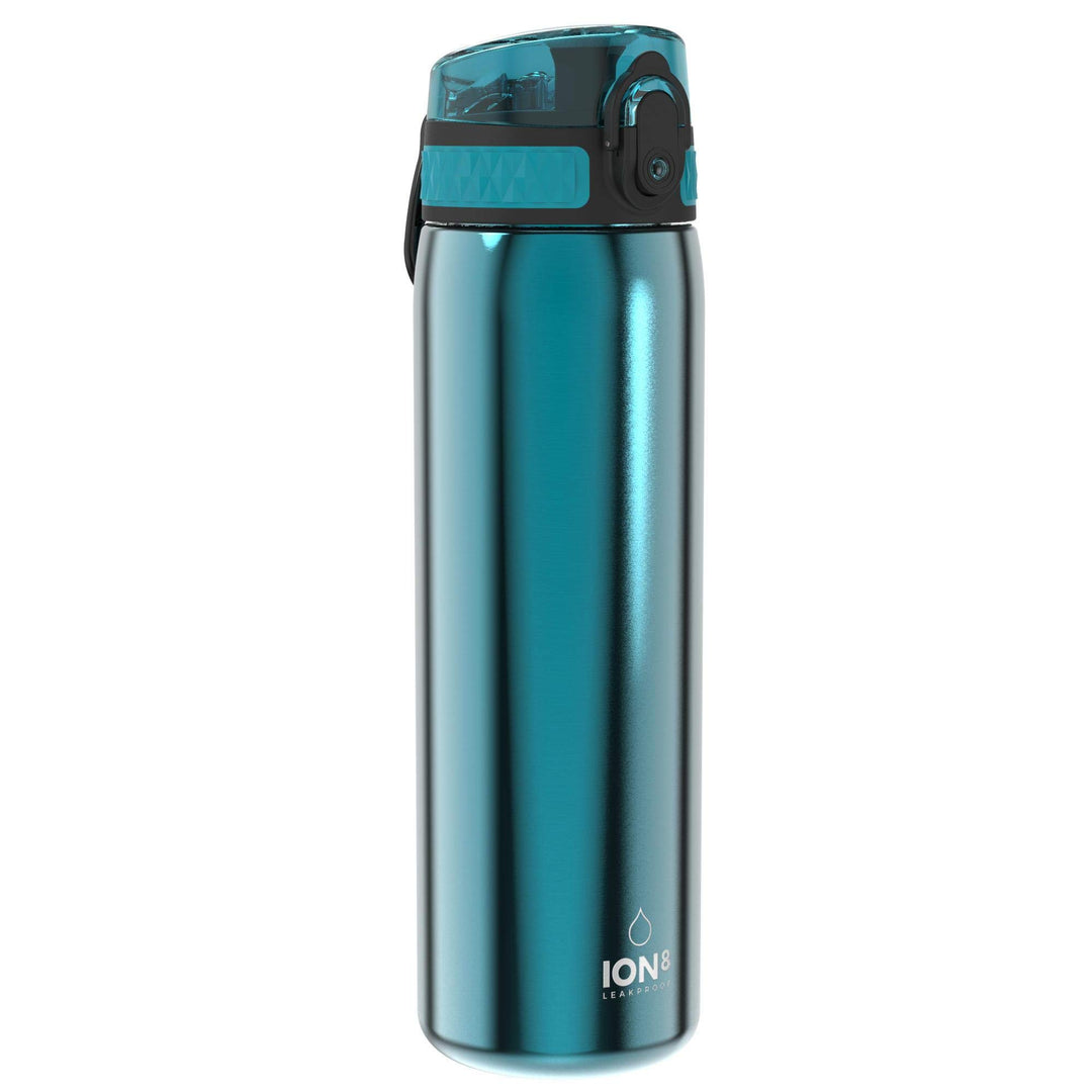 ION8 Leicht Stahl-Trinkflasche, 600 ml, Nicht IsoliertAuslaufsicher, Einhandöffnung, Sichere Verrieg