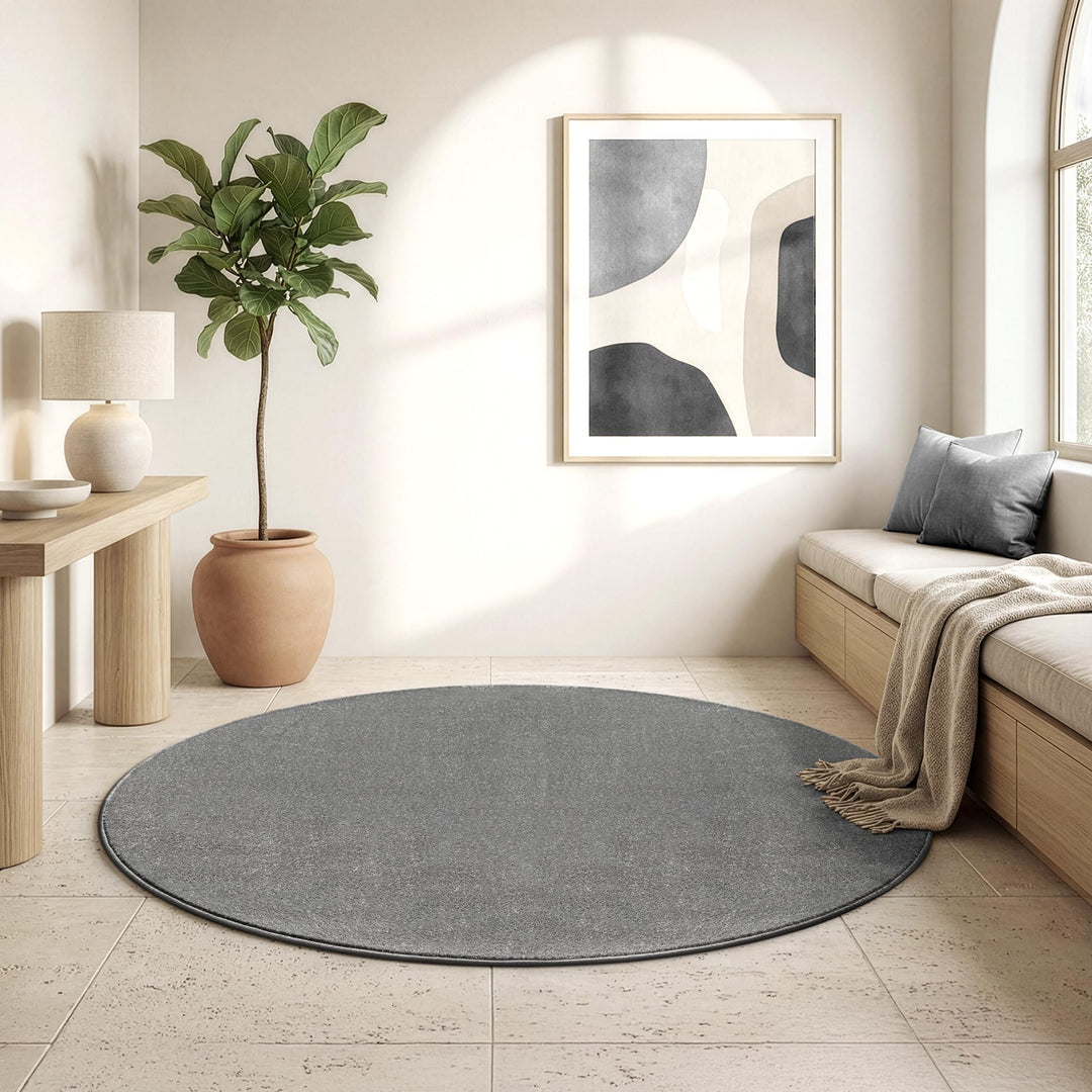 SANAT Kurzflor Teppich Wohnzimmer - Uni Modern Teppiche fürs Schlafzimmer, Arbeitszimmer, Büro, Flur