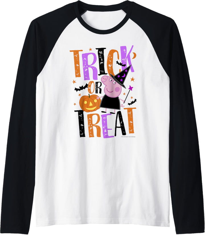 Peppa Pig Halloween Trick Or Treat Raglan