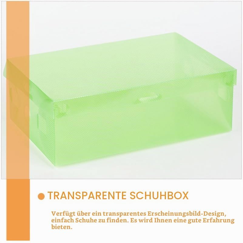 CLISPEED 7 StüCk Transparente Schuhboxen Aus Pp Kunststoff Faltbar Und Stapelbar Mit Flip-Deckel FüR