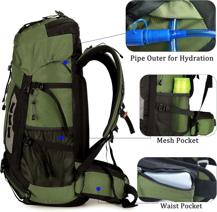 60 l Wanderrucksack, Camping-Rucksack, Jagd-Rucksack für Outdoor, wasserabweisend, taktischer Rucksa