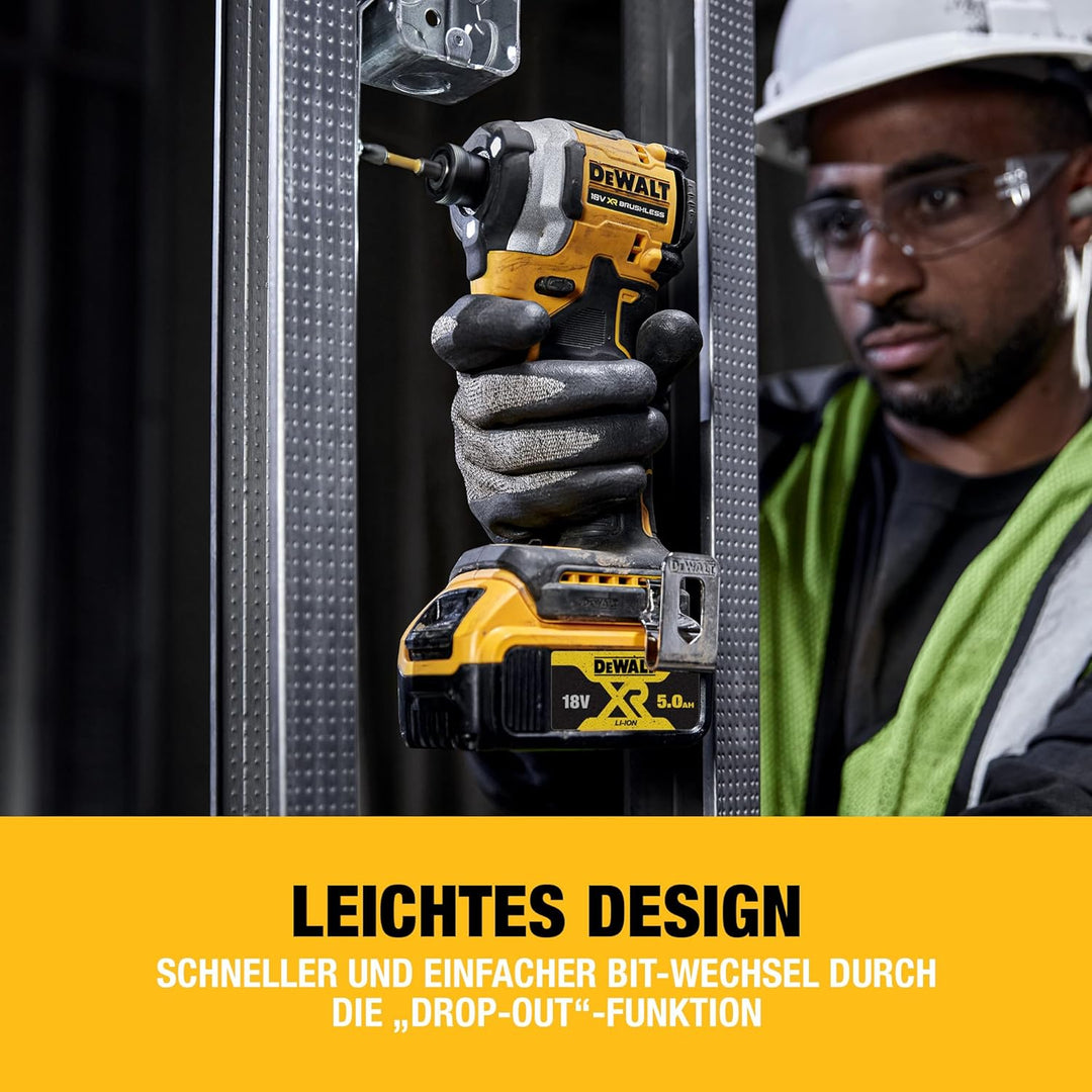 Dewalt 18V XR Akku-Schlagschrauber DCF850N (¼“ Zoll Innensechskant-Aufnahme mit Selbstverriegelung,