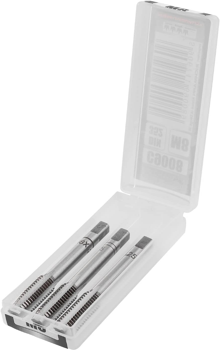 RICHMANN Gewindebohrer Set M16 x 2,0 / HSS-G (TOP), Si-Cr, 3-tlg. - Vorschneider, Mittelschneider, F