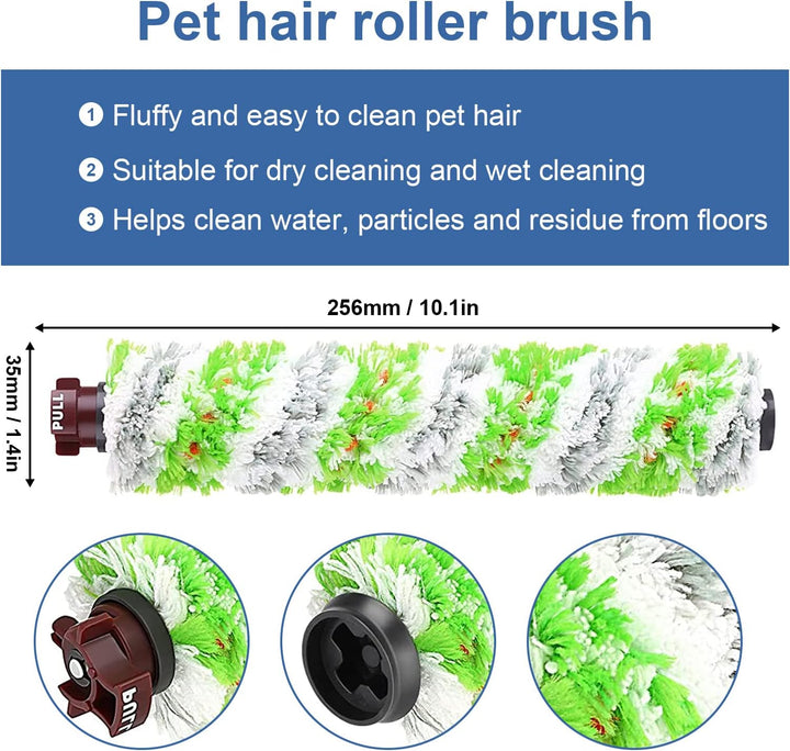 Hauptbürste Filter Zubehör für Bissell Crosswave 3-In-1, 1 Mehrzweck-Hauptbürste + 1 Haustier-Rollbü