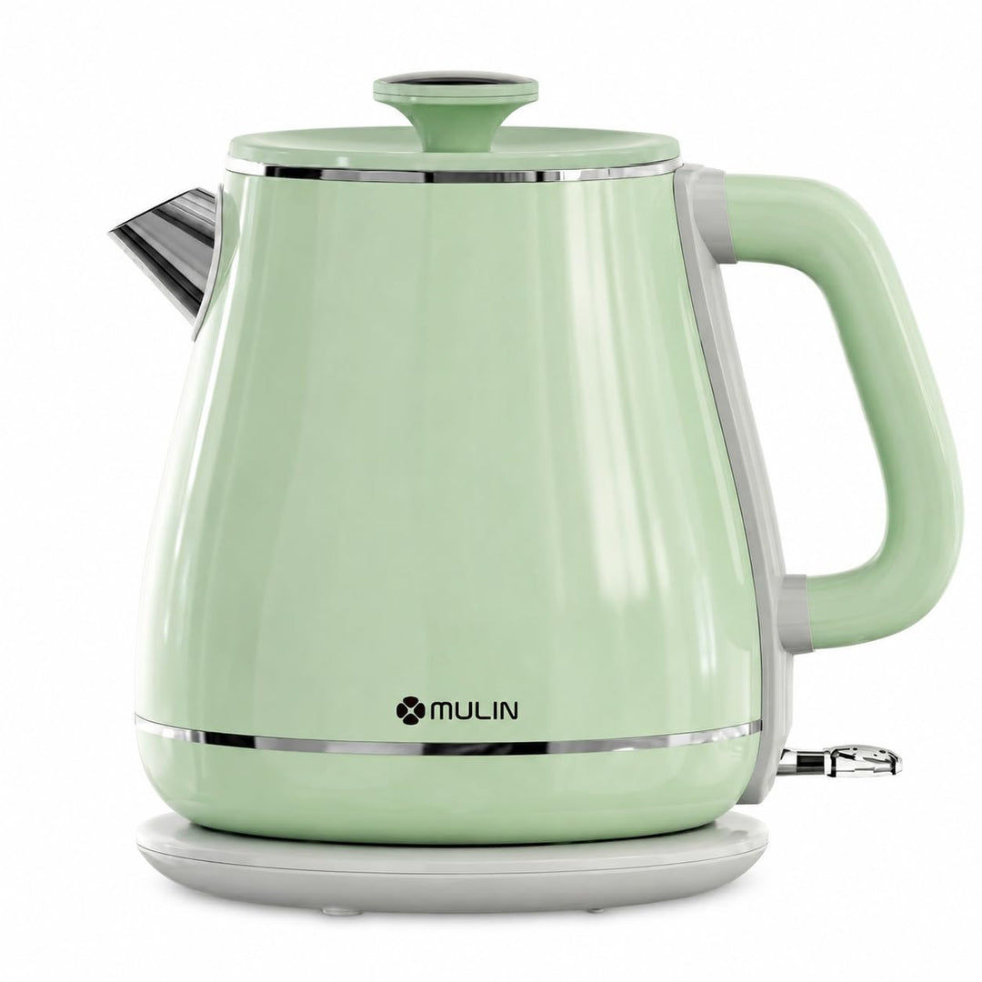 MULIN wasserkocher retro, Elektrischer Wasserkocher mit 360° Basis, 1,8 L Kapazität, 2200 W, Schnell