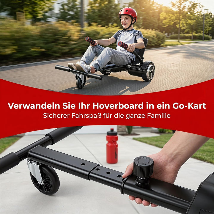 Hoverboard mit Sitz, Verstellbarer Sitzscooter Kompatibel mit 6,5-10 Zoll Hoverboard Sitz, Kartsitz