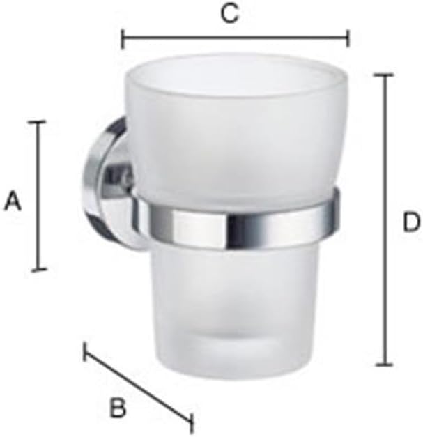 Smedbo Home Holder mit Glas Becher Porzellan poliert Chrom
