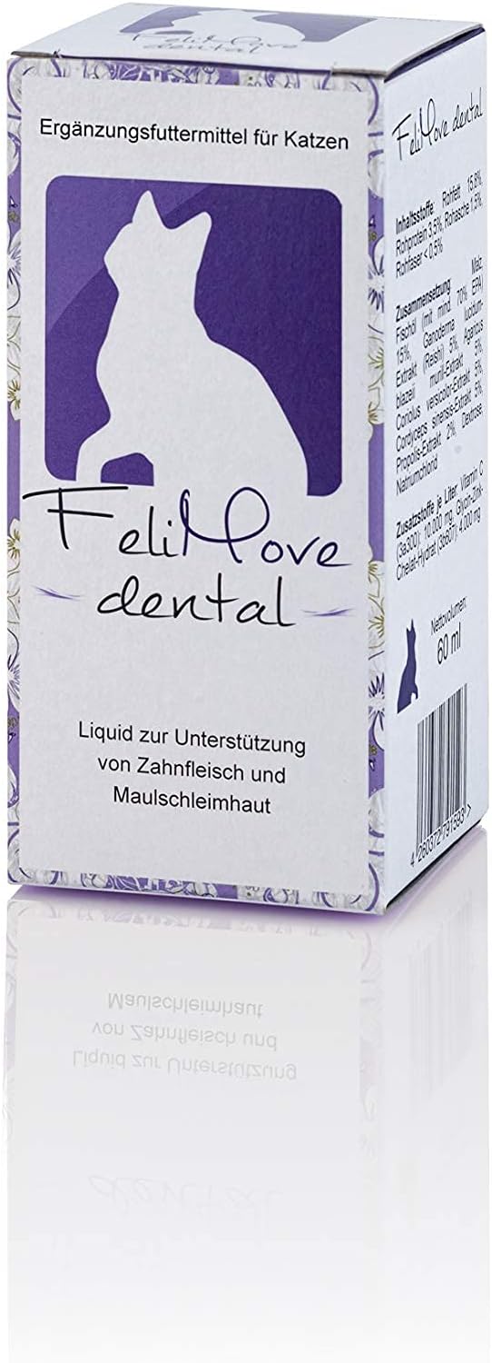 FeliMove dental - Liquid für Katzen mit Vitalpilzen, Propolis, EPA und Zink (auch bei FORL, Entzündu
