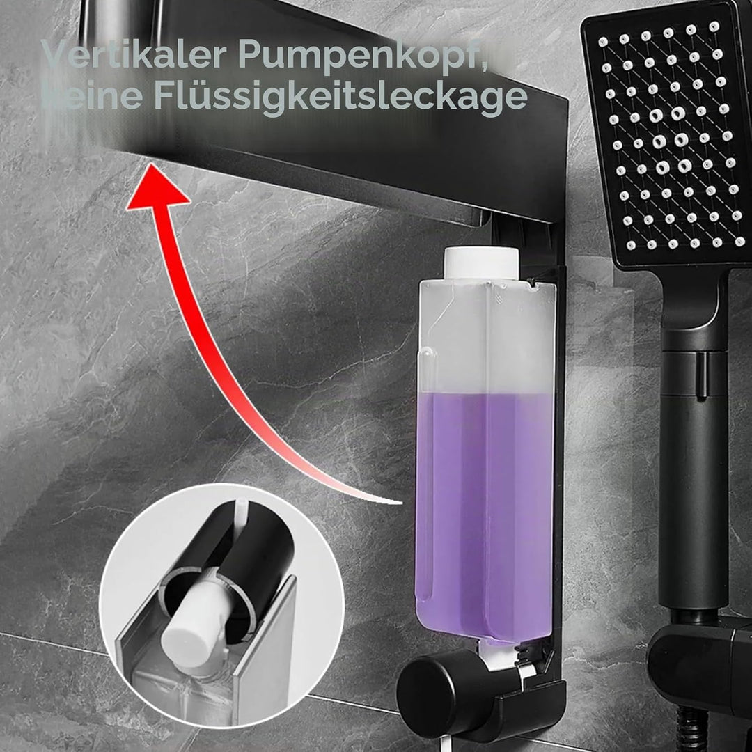 Seifenspender Manueller Seifenspender Wandbefestigung für Duschgel Shampoo Conditioner Flüssigseife,